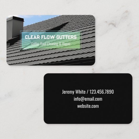 Gutter Roof Visitenkarte (Vorne/Hinten)