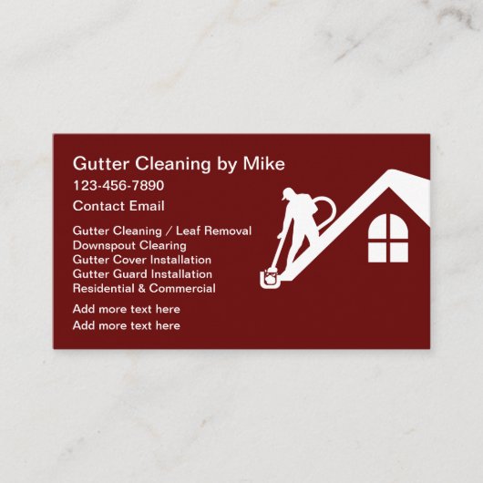 Gutter und Dachreinigung Wohnzimmer Kommerziell Visitenkarte (Vorderseite)