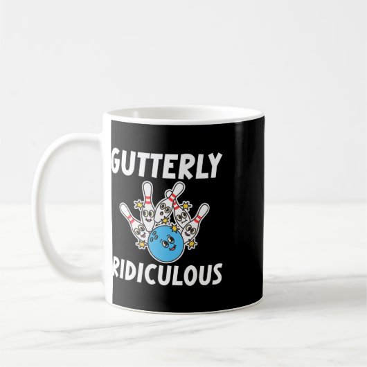 Gutterly Ridiculous Funny Bowling Bowler  Kaffeetasse (Links)