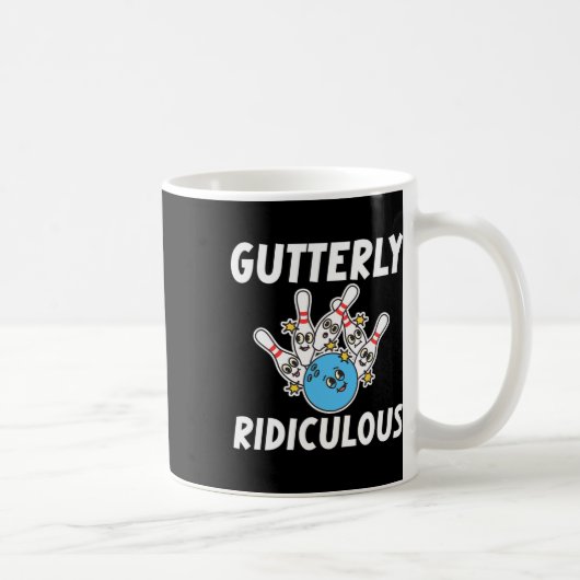 Gutterly Ridiculous Funny Bowling Bowler Kaffeetasse (Rechts)