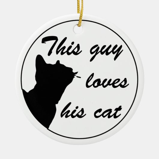 Guy loves cat keramikornament (Vorne)