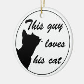 Guy loves cat keramikornament (Links)