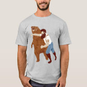 Guy Punching Bear T-Shirt (Vorderseite)