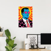 Guy with Pink Shades Pop Art Poster (Heimbüro)