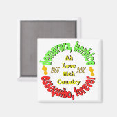 Guyana 3 Landkreis 3" Round Magnet (Vorderseite/Rückseite)