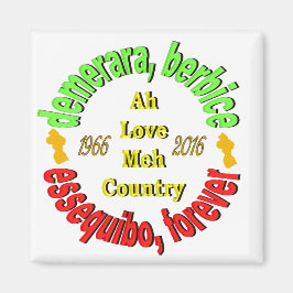 Guyana 3 Landkreis 3" Round Magnet