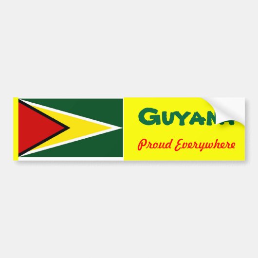 Guyana-Autoaufkleber Autoaufkleber (Vorne)