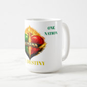 Guyana bunt kaffeetasse (VorderseiteRechts)