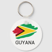 Guyana Button Schlüsselanhänger (Vorderseite)