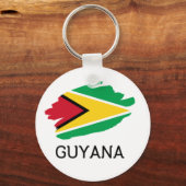 Guyana Button Schlüsselanhänger (Vorderseite)
