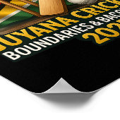 Guyana Caribbean Cricket 2025 Grenzen und Cchan Poster (Ecke)