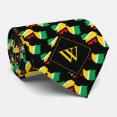 GUYANA Christlich Scripting Monogram BLACK Krawatte (Gerollt)