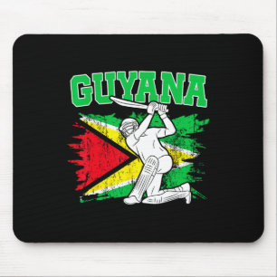 Guyana Cricket Patriotische Frau Guyanese Cricket Mousepad