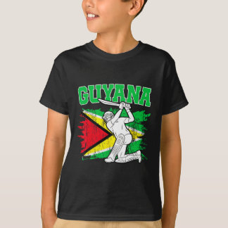Guyana Cricket Patriotische Frau Guyanese Cricket T-Shirt