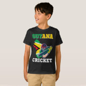 Guyana Cricket Player Flag Jersey Guyana Sports  T-Shirt (Vorne ganz)
