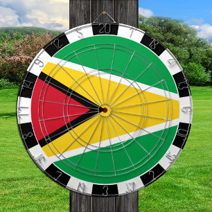 Guyana Dartboard & Guyana Flag / Spielbrett Dartscheibe