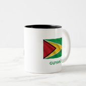 Guyana Einfache Flagge | Täglicher Stolz Zweifarbige Tasse (VorderseiteRechts)