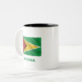 Guyana Einfache Flagge | Täglicher Stolz Zweifarbige Tasse (Vorderseite Links)