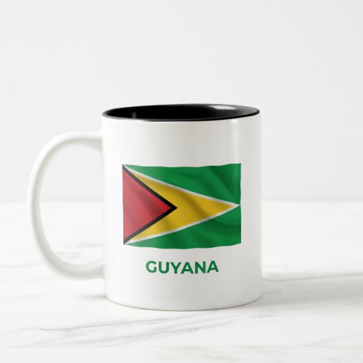 Guyana Einfache Flagge | Täglicher Stolz Zweifarbige Tasse (Links)