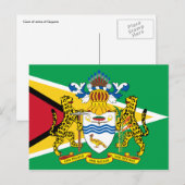 Guyana Emblem Postkarte (Vorne/Hinten)