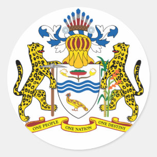Guyana Emblem Runder Aufkleber