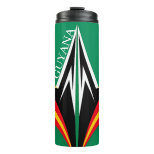 Guyana farbenfrohes Design Thermosbecher
