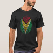 Guyana fingerprint flag T-Shirt (Vorderseite)
