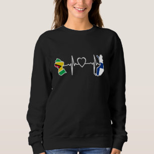 Guyana Finnland Flagge Guyanisch Finnisch Herzschl Sweatshirt