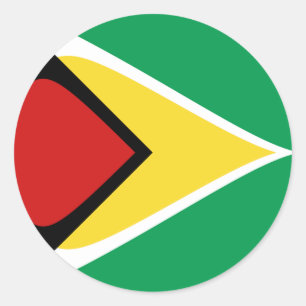 Guyana Fisheye Flag Aufkleber