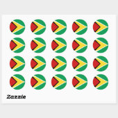 Guyana Fisheye Flag-Aufkleber Runder Aufkleber (Blatt)