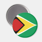Guyana Fisheye Flag Magnet (Vorderseite/Rückseite)