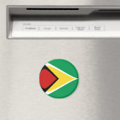 Guyana Fisheye Flag Magnet (In Situ (Geschirrspüler))
