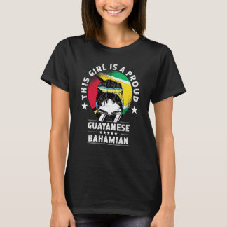 Guyana Flag Bahamas Grown Women Girl Citizen Pride T-Shirt