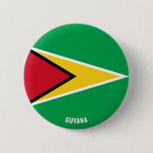 Guyana Flag Charming Patriotic Button (Vorderseite)