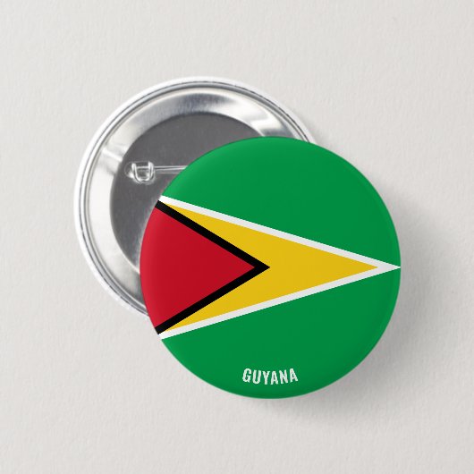 Guyana Flag Charming Patriotic Button (Vorne & Hinten)