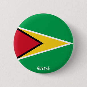 Guyana Flag Charming Patriotic Button