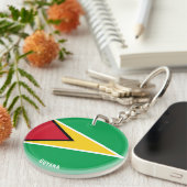 Guyana Flag Charming Patriotic Schlüsselanhänger (Vorderseite rechts)