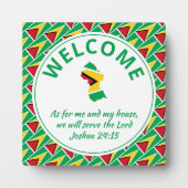 GUYANA Flag Christlich Willkommen Fotoplatte (Vorderseite)