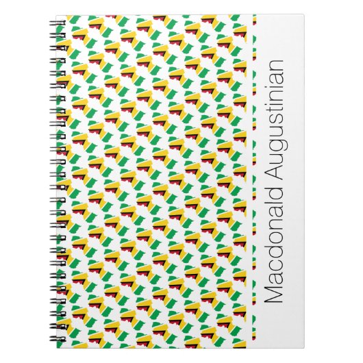 GUYANA Flag Custom Add Your Name Notebook Journal Notizblock (Vorderseite)