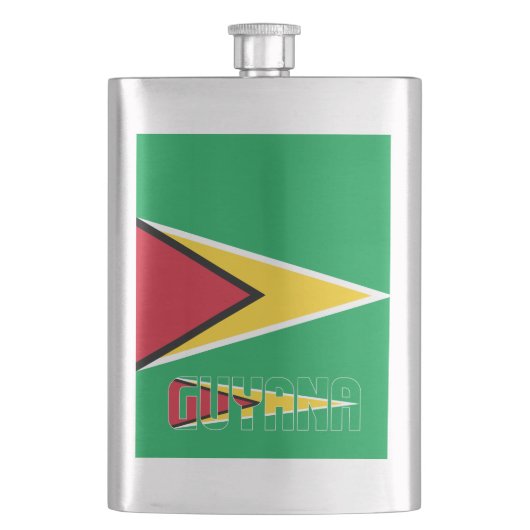 Guyana Flag Elegant Patriotic Flask Flachmann (Vorderseite)
