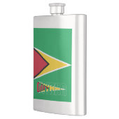 Guyana Flag Elegant Patriotic Flask Flachmann (Links)