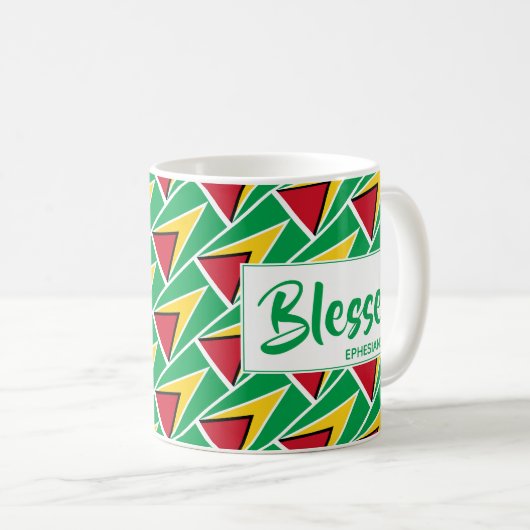 GUYANA FLAG Gesegnet Christliche Schrift Kaffeetasse (VorderseiteRechts)