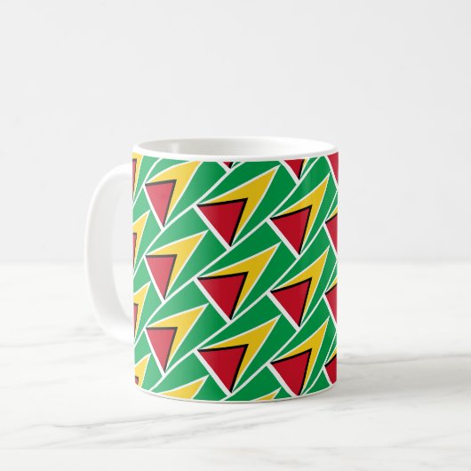 GUYANA FLAG Gesegnet Christliche Schrift Kaffeetasse (Vorderseite Links)