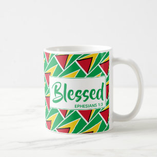 GUYANA FLAG Gesegnet Christliche Schrift Kaffeetasse