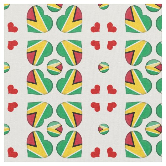 Guyana Flag & Guyana Herbstmode Stoff (Nahaufnahme)