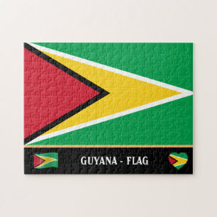 Guyana Flag & Guyana Land / Guyana Puzzle