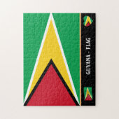 Guyana Flag & Guyana Land / Guyana Puzzle (Vertikal)