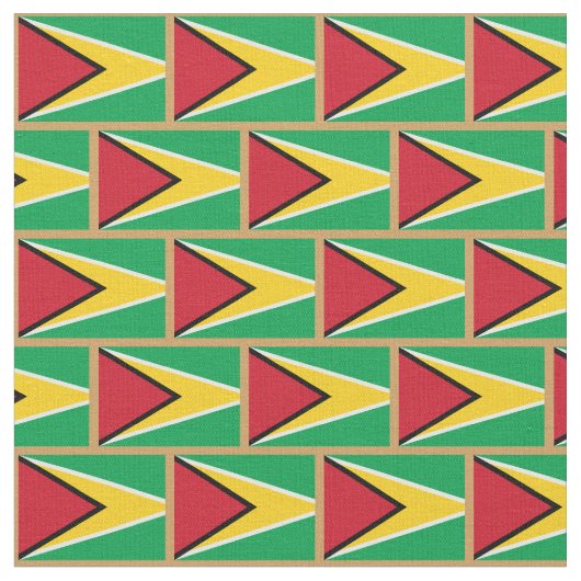 Guyana Flag & Guyana Modefabrik / Sport Stoff (Nahaufnahme)