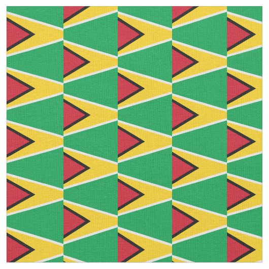 Guyana Flag & Guyana Trendy Fabric /mode Stoff (Nahaufnahme)