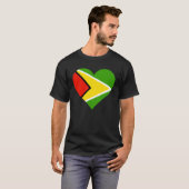 Guyana Flag Heart Guyana  Love Guyana T-Shirt (Vorne ganz)